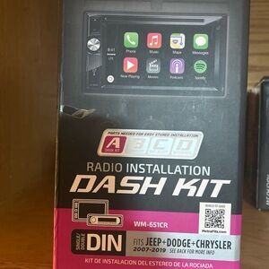 Black Radio Installation Dash Kit for Jeep/Dodge/Chrysler